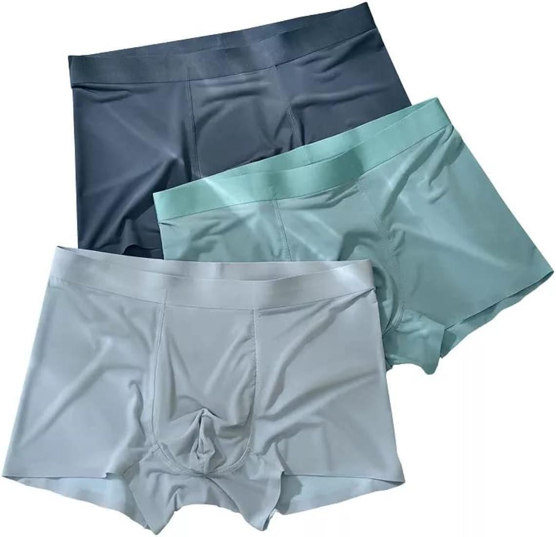 Men's Ice Silk Briefs Boxers (Pack of 4)